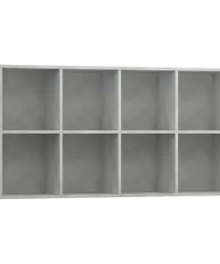 vidaXL Book Cabinet/Sideboard Concrete Grey 66x30x130 cm Chipboard