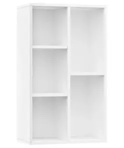 vidaXL Book Cabinet/Sideboard White 45x25x80 cm Chipboard