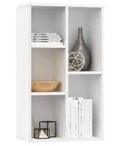 vidaXL Book Cabinet/Sideboard White 45x25x80 cm Chipboard