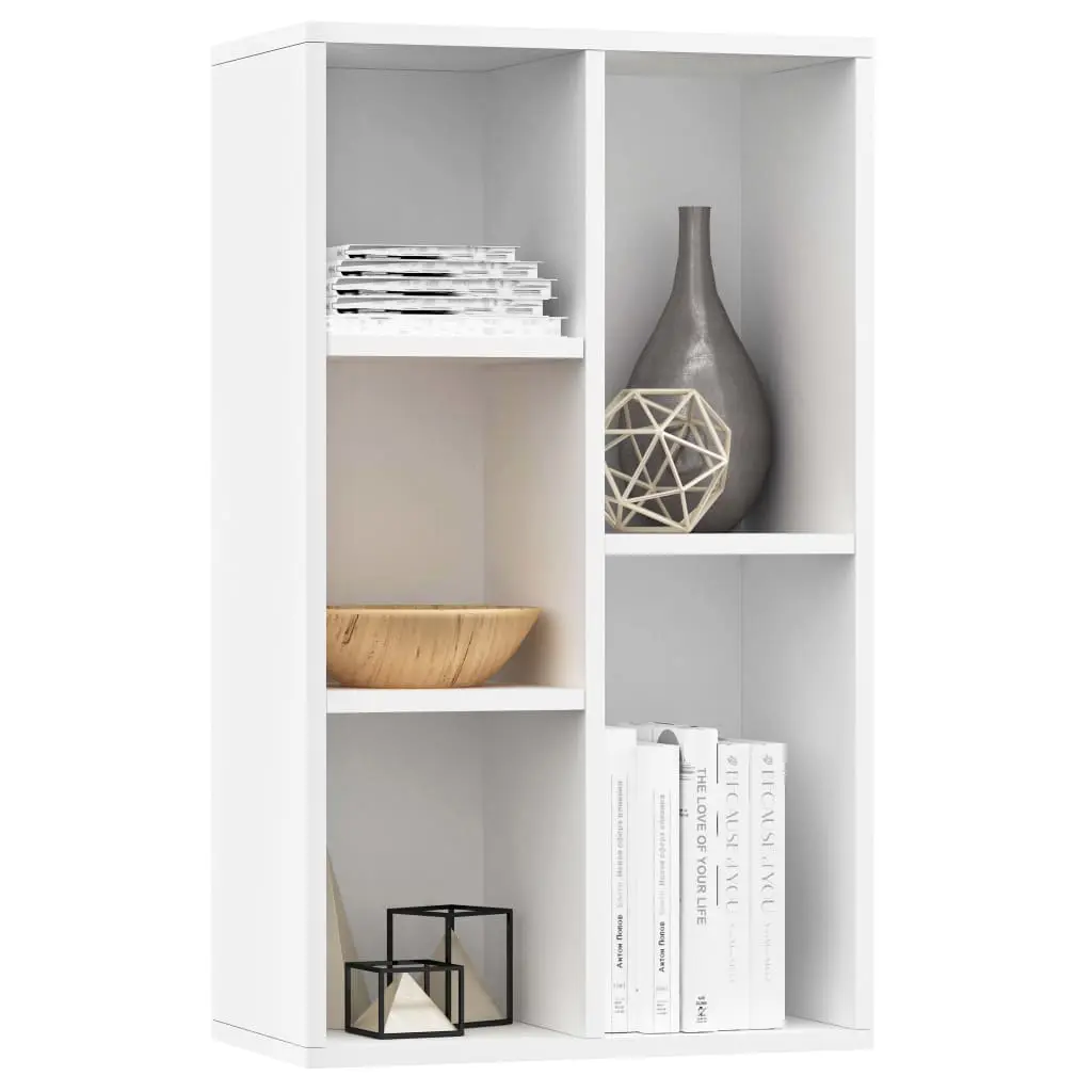 vidaXL Book Cabinet/Sideboard White 45x25x80 cm Chipboard