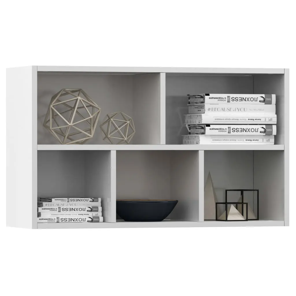 vidaXL Book Cabinet/Sideboard White 45x25x80 cm Chipboard