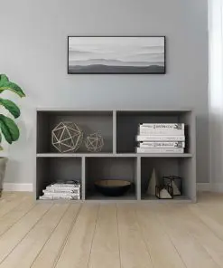 vidaXL Book Cabinet/Sideboard Grey 45x25x80 cm Chipboard