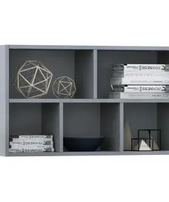 vidaXL Book Cabinet/Sideboard Grey 45x25x80 cm Chipboard