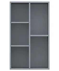 vidaXL Book Cabinet/Sideboard Grey 45x25x80 cm Chipboard