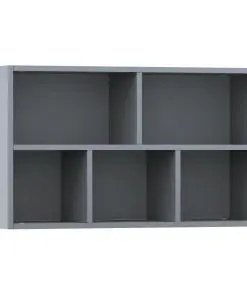 vidaXL Book Cabinet/Sideboard Grey 45x25x80 cm Chipboard