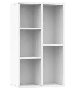 vidaXL Book Cabinet/Sideboard High Gloss White 45x25x80 cm Chipboard