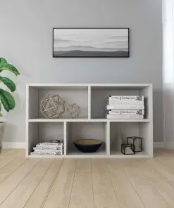 vidaXL Book Cabinet/Sideboard High Gloss White 45x25x80 cm Chipboard