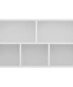 vidaXL Book Cabinet/Sideboard High Gloss White 45x25x80 cm Chipboard