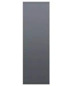 vidaXL Book Cabinet/Sideboard High Gloss Grey 45x25x80 cm Chipboard