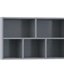 vidaXL Book Cabinet/Sideboard High Gloss Grey 45x25x80 cm Chipboard