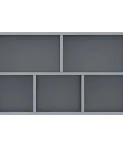 vidaXL Book Cabinet/Sideboard High Gloss Grey 45x25x80 cm Chipboard