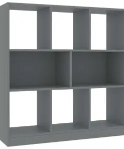 vidaXL Book Cabinet Grey 97.5×29.5×100 cm Chipboard