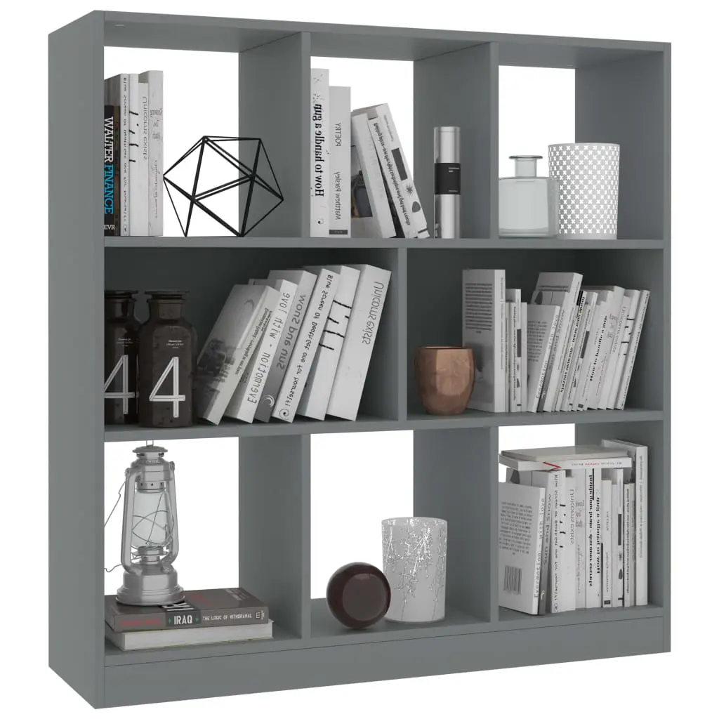 vidaXL Book Cabinet Grey 97.5×29.5×100 cm Chipboard