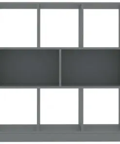 vidaXL Book Cabinet Grey 97.5×29.5×100 cm Chipboard