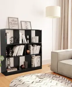 vidaXL Book Cabinet High Gloss Black 97.5×29.5×100 cm Chipboard