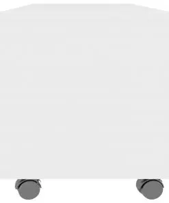 vidaXL TV Cabinet with Castors White 90x35x35 cm Chipboard