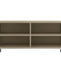 vidaXL TV Cabinet with Castors Sonoma Oak 90x35x35 cm Chipboard