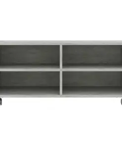 vidaXL TV Cabinet with Castors Concrete Grey 90x35x35 cm Chipboard