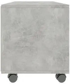 vidaXL TV Cabinet with Castors Concrete Grey 90x35x35 cm Chipboard