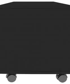vidaXL TV Cabinet with Castors High Gloss Black 90x35x35 cm Chipboard