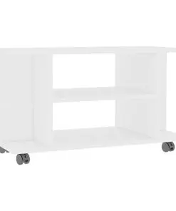 vidaXL TV Cabinet with Castors White 80x40x40 cm Chipboard