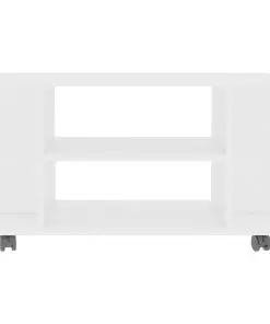 vidaXL TV Cabinet with Castors White 80x40x40 cm Chipboard