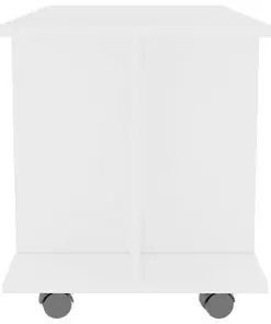 vidaXL TV Cabinet with Castors White 80x40x40 cm Chipboard