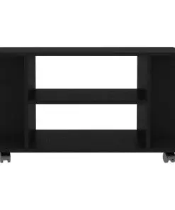 vidaXL TV Cabinet with Castors Black 80x40x40 cm Chipboard