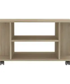vidaXL TV Cabinet with Castors Sonoma Oak 80x40x40 cm Chipboard