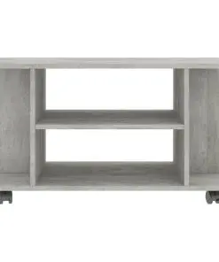 vidaXL TV Cabinet with Castors Concrete Grey 80x40x40 cm Chipboard