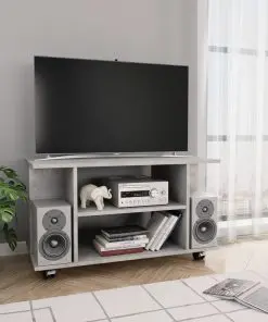 vidaXL TV Cabinet with Castors Concrete Grey 80x40x40 cm Chipboard vidaXL TV Cabinet with Castors Concrete Grey 80x40x40 cm Chipboard