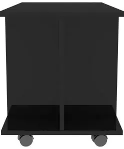 vidaXL TV Cabinet with Castors High Gloss Black 80x40x40 cm Chipboard
