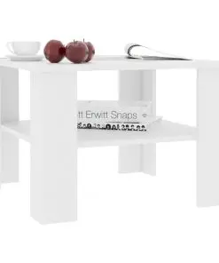 vidaXL Coffee Table White 60x60x42 cm Chipboard