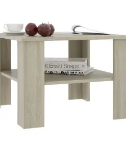 vidaXL Coffee Table Sonoma Oak 60x60x42 cm Chipboard