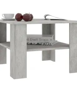 vidaXL Coffee Table Concrete Grey 60x60x42 cm Chipboard