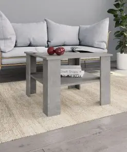 vidaXL Coffee Table Concrete Grey 60x60x42 cm Chipboard