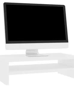 vidaXL Monitor Stand White 42x24x13 cm Chipboard