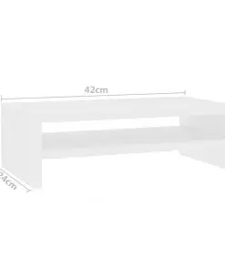vidaXL Monitor Stand White 42x24x13 cm Chipboard