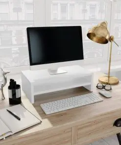 vidaXL Monitor Stand White 42x24x13 cm Chipboard vidaXL Monitor Stand White 42x24x13 cm Chipboard