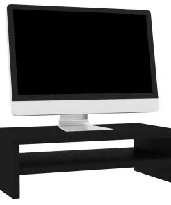vidaXL Monitor Stand Black 42x24x13 cm Chipboard
