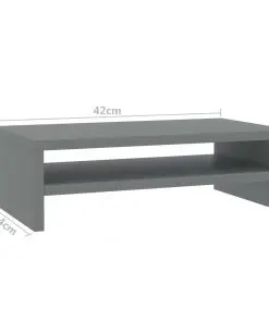 vidaXL Monitor Stand Grey 42x24x13 cm Chipboard