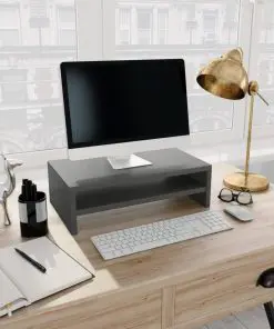 vidaXL Monitor Stand Grey 42x24x13 cm Chipboard