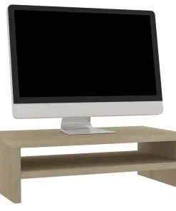 vidaXL Monitor Stand Sonoma Oak 42x24x13 cm Chipboard