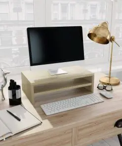 vidaXL Monitor Stand Sonoma Oak 42x24x13 cm Chipboard