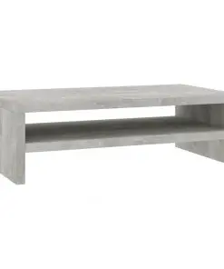 vidaXL Monitor Stand Concrete Grey 42x24x13 cm Chipboard