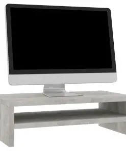 vidaXL Monitor Stand Concrete Grey 42x24x13 cm Chipboard