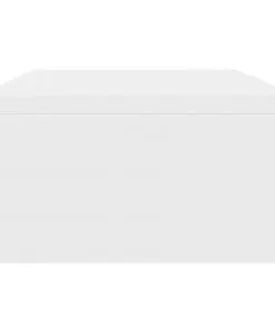 vidaXL Monitor Stand High Gloss White 42x24x13 cm Chipboard
