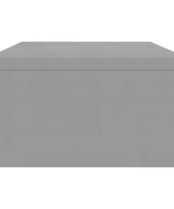vidaXL Monitor Stand High Gloss Grey 42x24x13 cm Chipboard