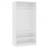 vidaXL Wardrobe High Gloss White 100x50x200 cm Chipboard