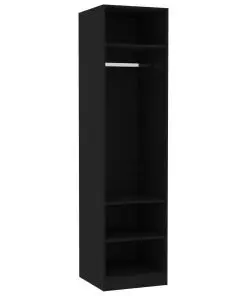 vidaXL Wardrobe Black 50x50x200 cm Chipboard